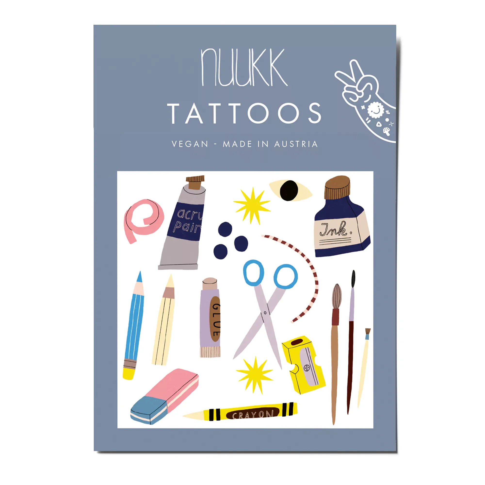 nuukk Kindertattoos – vegane Wassertransferfolie, dermatologisch getestet, hergestellt in Österreich, bei Cleo&Caesar Kids Concept Store