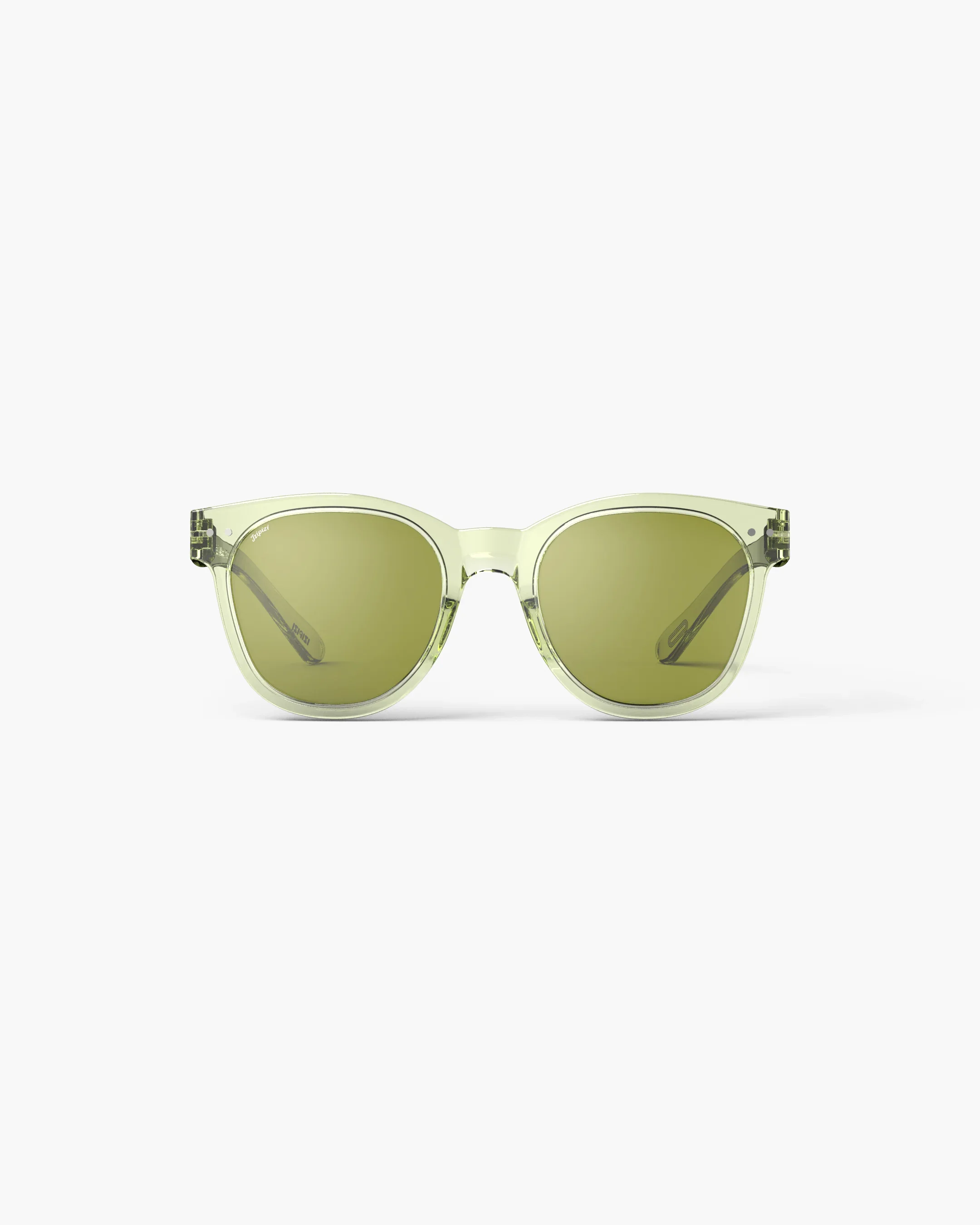 Izipizi Sonnenbrille #N Dynamic Green – Oversize Panthos-Fassung in leuchtendem Grün glänzend, Limited Edition, Unisex, bei Cleo&Caesar Kids Concept Store