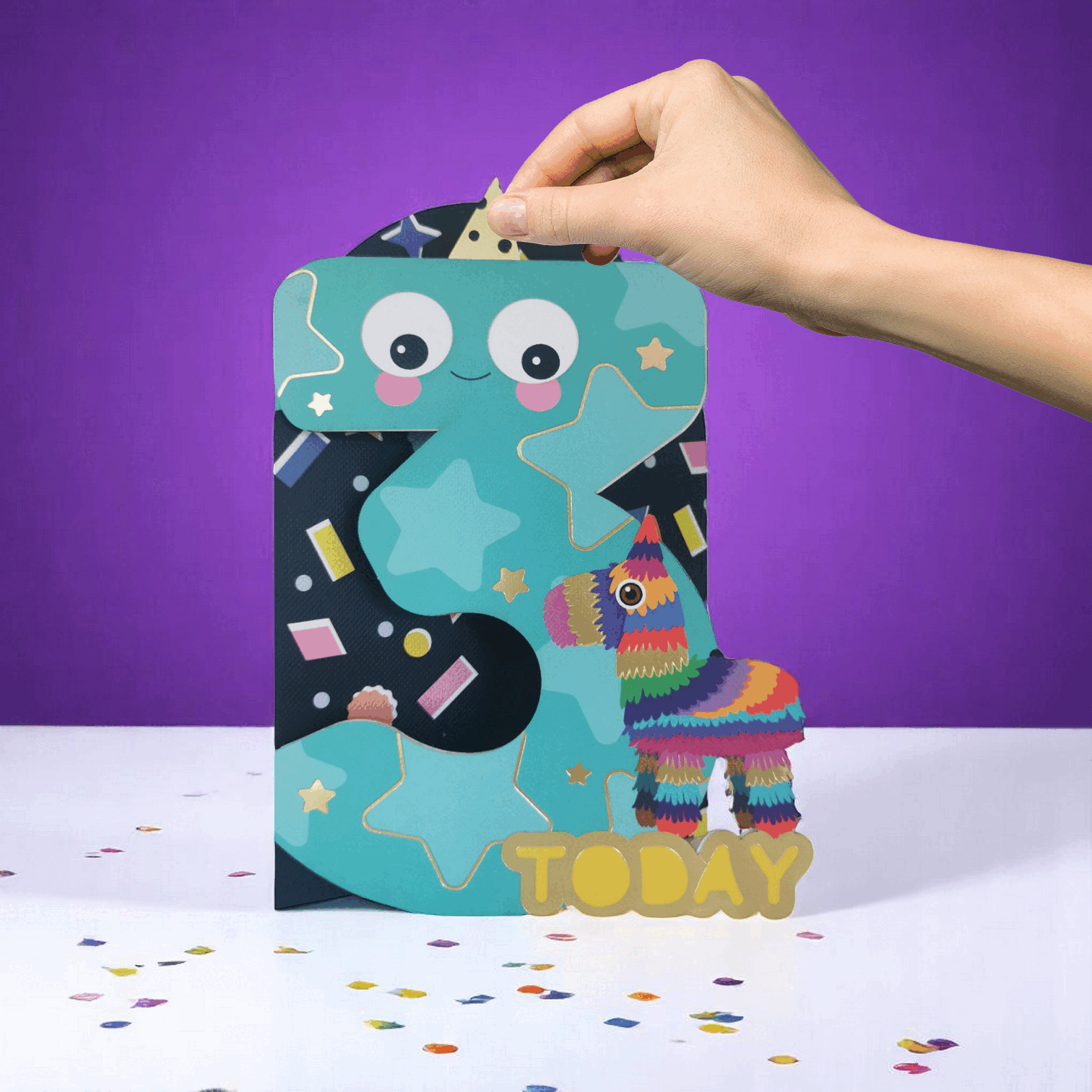 Alljoy Wackelkarte 3– charmante Grußkarte mit interaktiven wackelnden Teilen, hergestellt in Irland, bei Cleo&Caesar Kids Concept Store