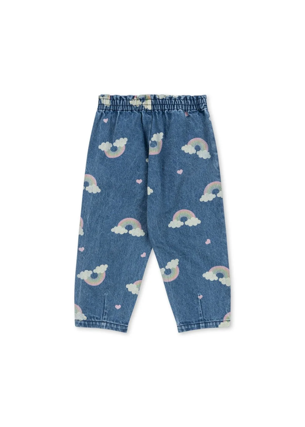 Magot Frill Pants Hose Rainbow für Kinder von Konges Sløjd – kuschelige, nachhaltige Kinderkleidung in Beige mit Herzprint, erhältlich bei Cleo&Caesar Kids Concept Store Berlin.