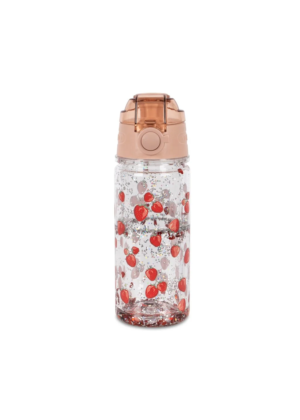 Konges Sløjd Glitzer-Trinkflasche mit Silikonstrohhalm, 400 ml, transparent mit Glitter – bei Cleo&Caesar Kids Concept Store