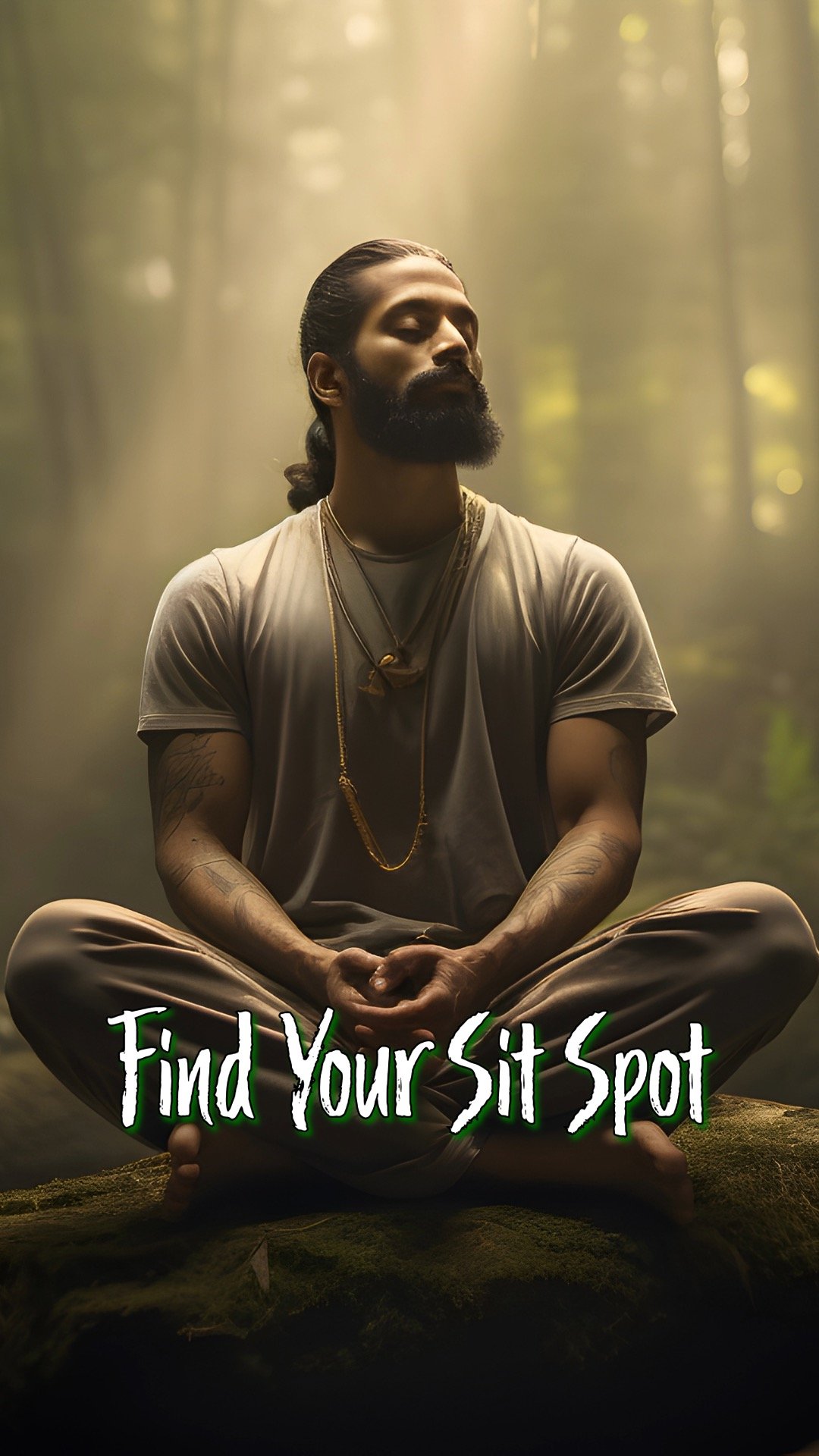 A young man sitting in nature