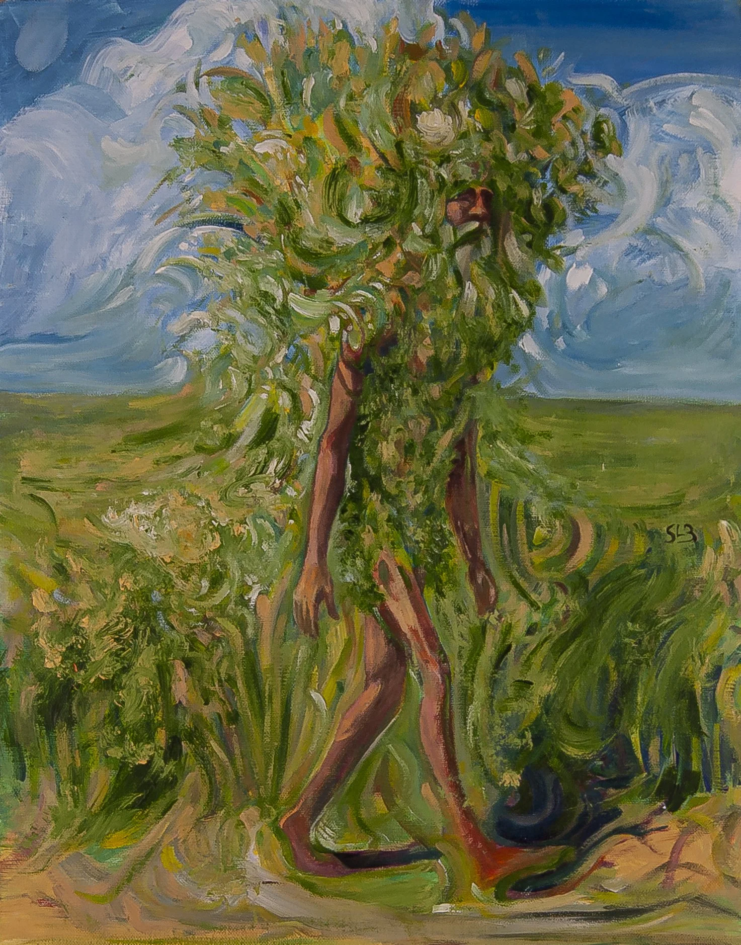 Green man - 11x14" Oil on Panel