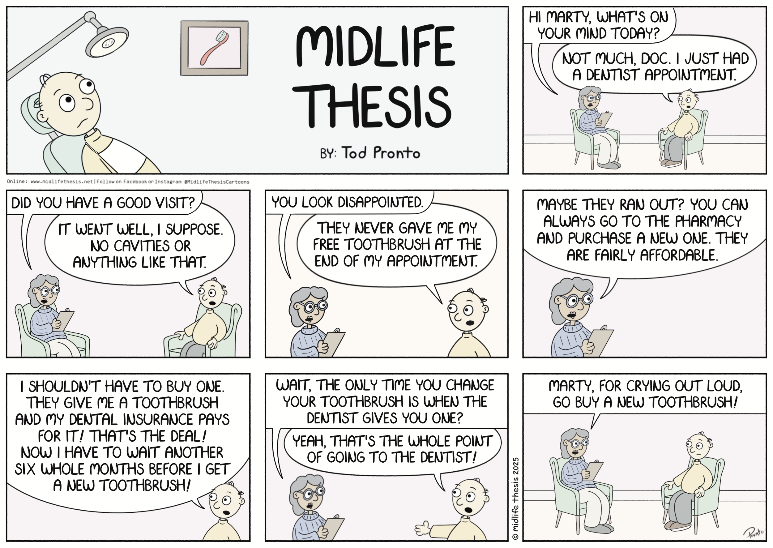 For crying out loud… #instagramcartoon #webtoons #webcomics #funny #funnycomic #cartoon #cartoons #comicstrip #midlifethesis #midlifethesiscartoons #cartoonart #gagcomics #FunnyCartoons #sundaystrip #sundayfunnies #dentisthumo