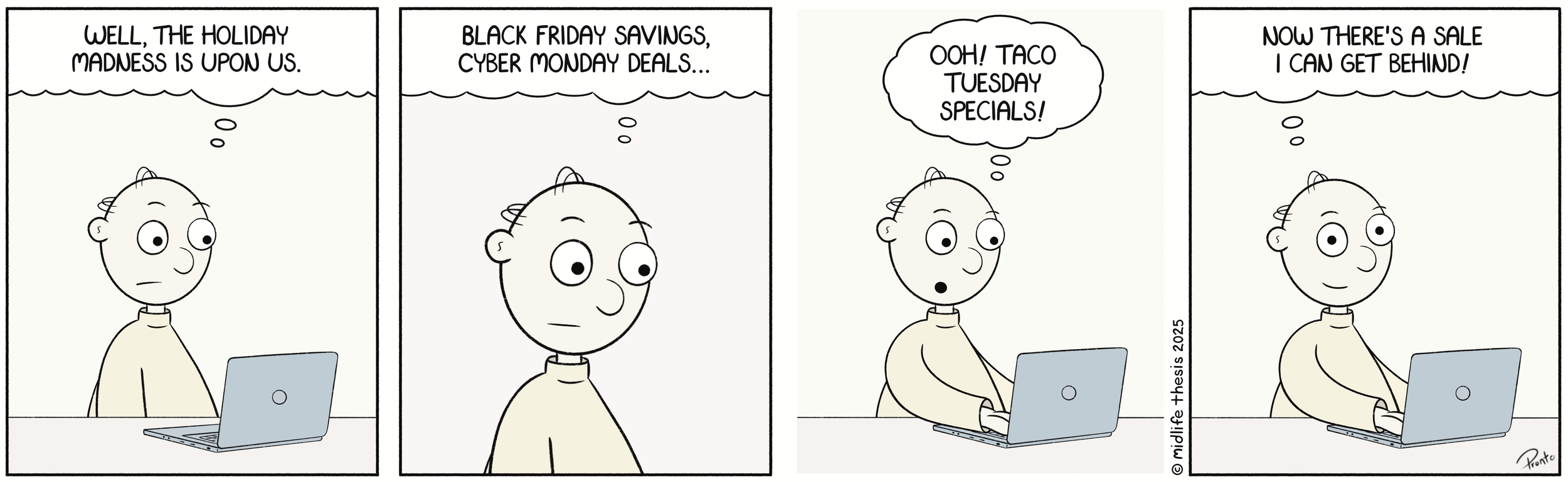      

 
   Seasonal sprint is on!             #instagramcartoon #webtoons #webcomics #funny #funnycomic #cartoon #cartoons #comicstrip #midlifethesis #midlifethesiscartoons #cartoonart #gagcomics #FunnyCartoons #blackfriday #cybermonday #holidayhumo