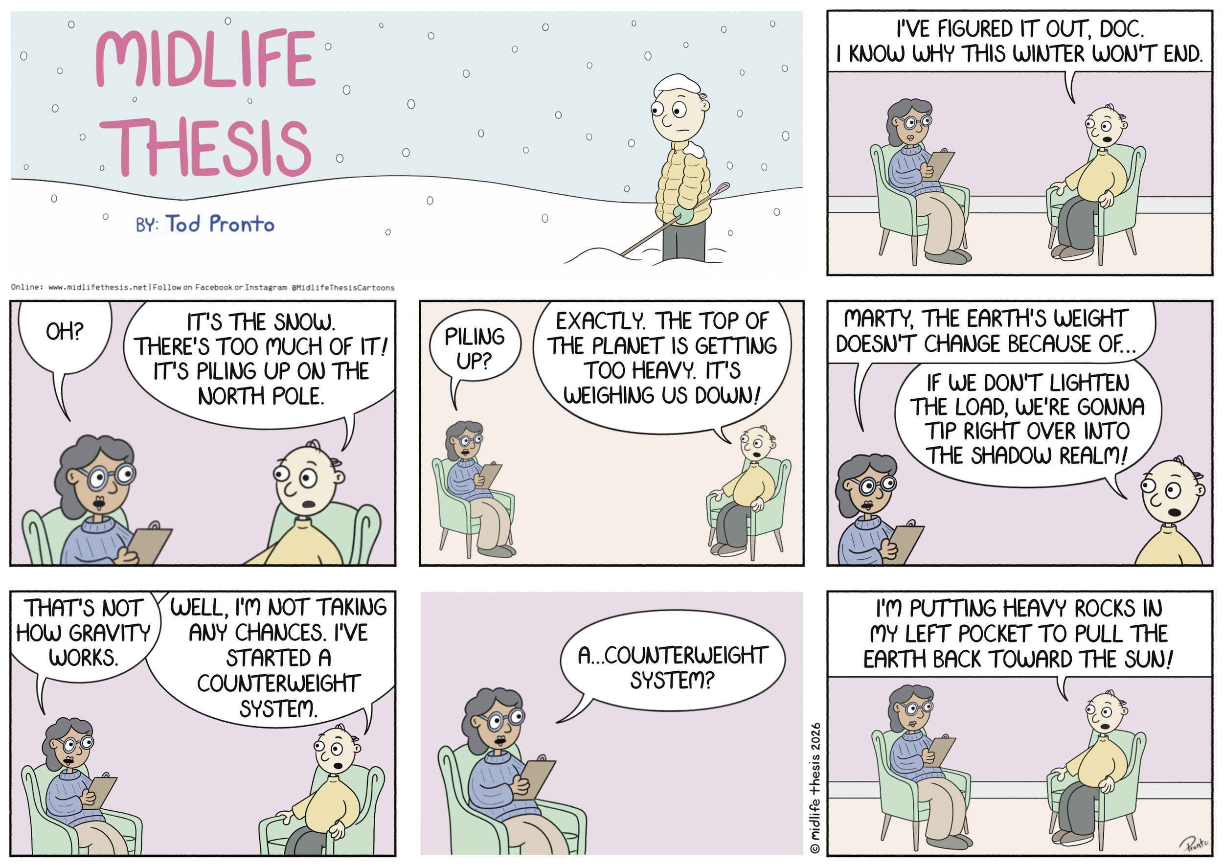      

 
   Marty vs. The Void…             #instagramcartoon #webtoons #webcomics #funny #funnycomic #cartoon #cartoons #comicstrip #midlifethesis #midlifethesiscartoons #cartoonart #gagcomics #FunnyCartoons #sundaystrip #sundayfunnies #marty  
 


