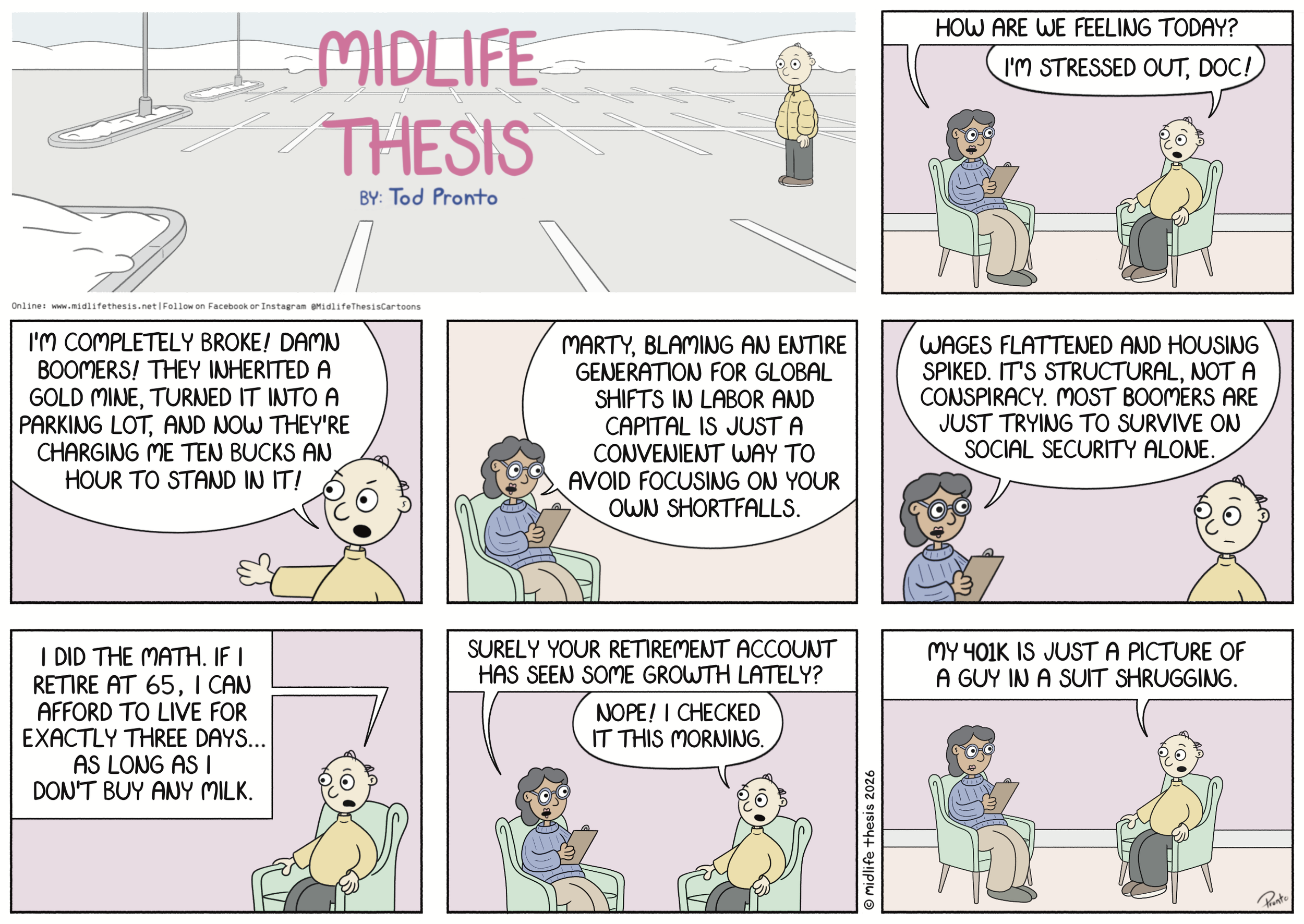      

 
   They paved paradise, put up a parking lot...             #instagramcartoon #webtoons #webcomics #funny #funnycomic #cartoon #cartoons #comicstrip #midlifethesis #midlifethesiscartoons #cartoonart #gagcomics #FunnyCartoons #sundaystrip #su