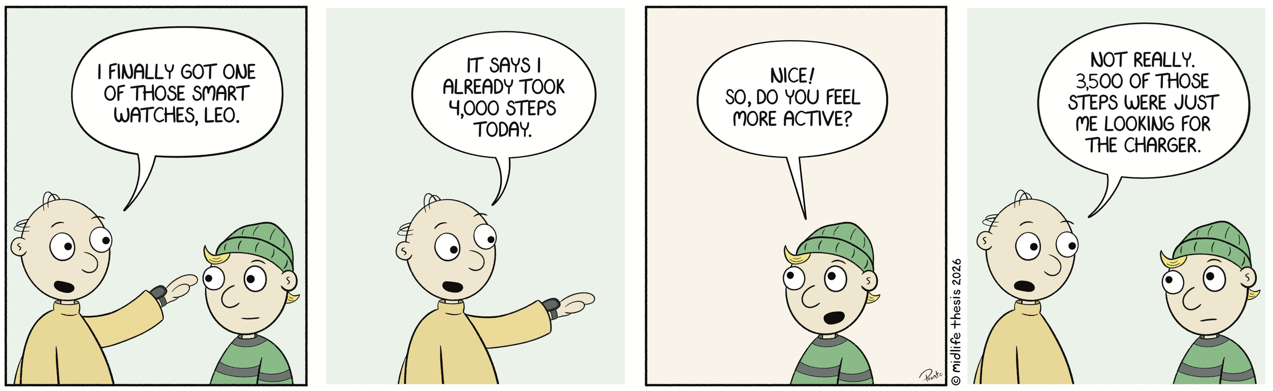      

 
   Outsmarted by a watch…             #instagramcartoon #webtoons #webcomics #funny #funnycomic #cartoon #cartoons #comicstrip #midlifethesis #midlifethesiscartoons #cartoonart #gagcomics #FunnyCartoons #marty #martyandleo  
 














