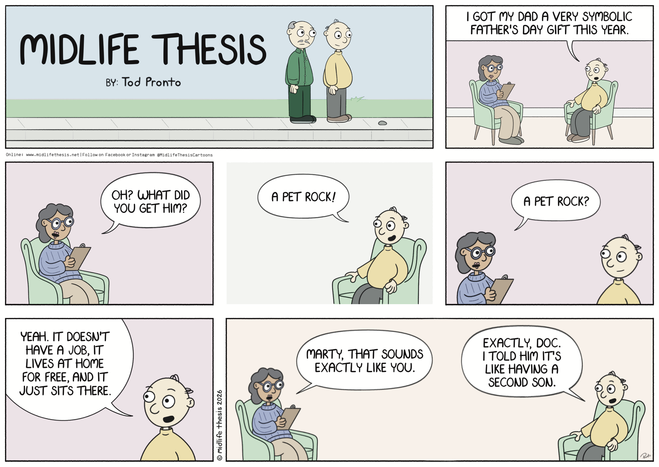      

 
   Happy Father’s Day!             #instagramcartoon #webtoons #webcomics #funny #funnycomic #cartoon #cartoons #comicstrip #midlifethesis #midlifethesiscartoons #cartoonart #gagcomics #FunnyCartoons #sundaystrip #sundayfunnies #marty #fathe
