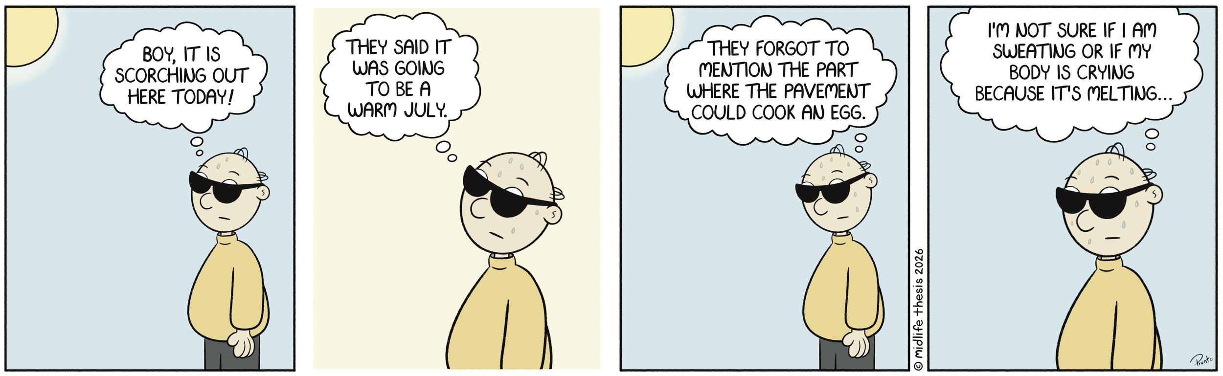      

 
   Heatwave!             #instagramcartoon #webtoons #webcomics #funny #funnycomic #cartoon #cartoons #comicstrip #midlifethesis #midlifethesiscartoons #cartoonart #gagcomics #FunnyCartoons #marty #heatwave 
 




















  
  



  