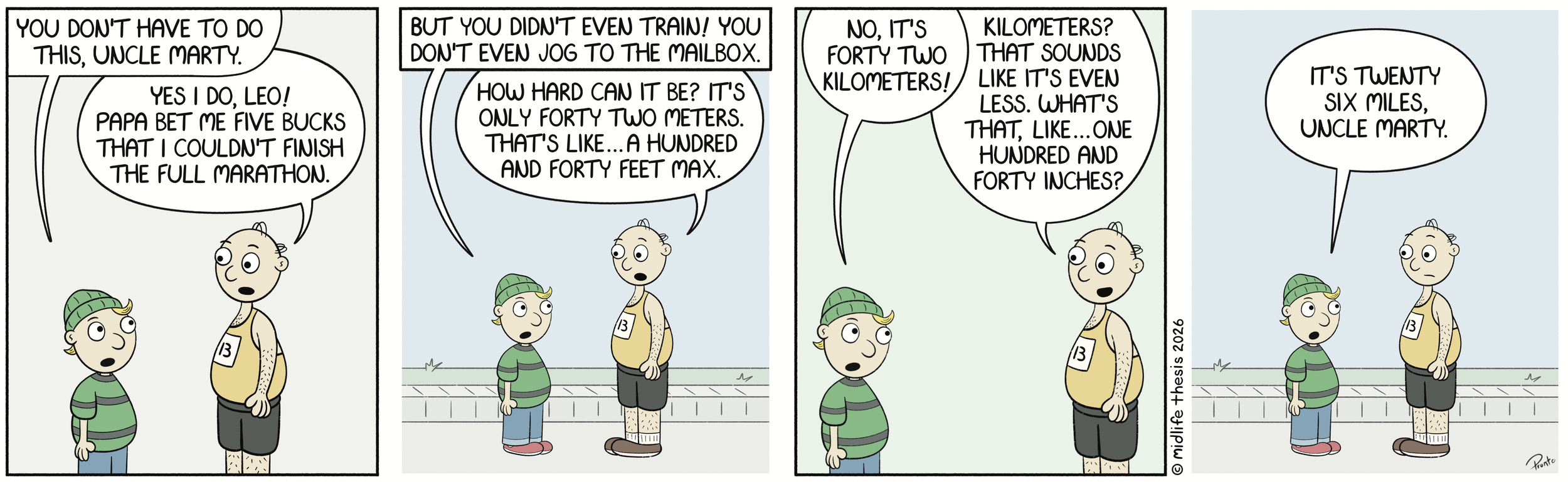      

 
   Run, Marty, run!             #instagramcartoon #webtoons #webcomics #funny #funnycomic #cartoon #cartoons #comicstrip #midlifethesis #midlifethesiscartoons #cartoonart #gagcomics #FunnyCartoons #marty #martyandleo  
 




















