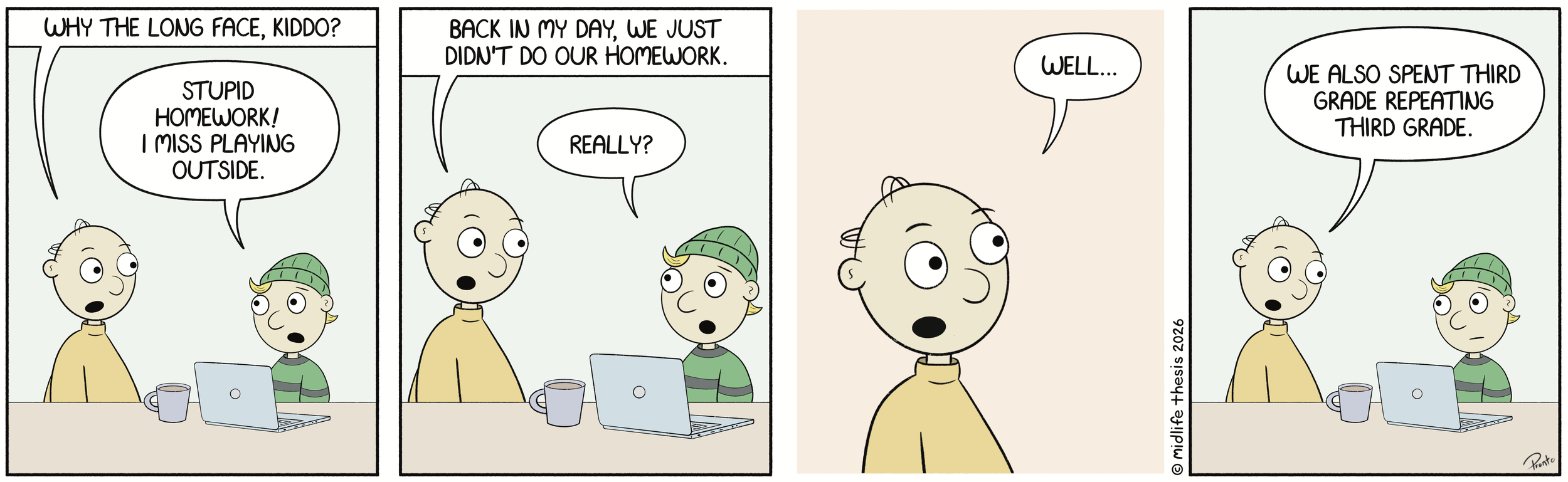      

 
   Bold strategy…             #instagramcartoon #webtoons #webcomics #funny #funnycomic #cartoon #cartoons #comicstrip #midlifethesis #midlifethesiscartoons #cartoonart #gagcomics #FunnyCartoons #marty #martyandleo #homework  
 












