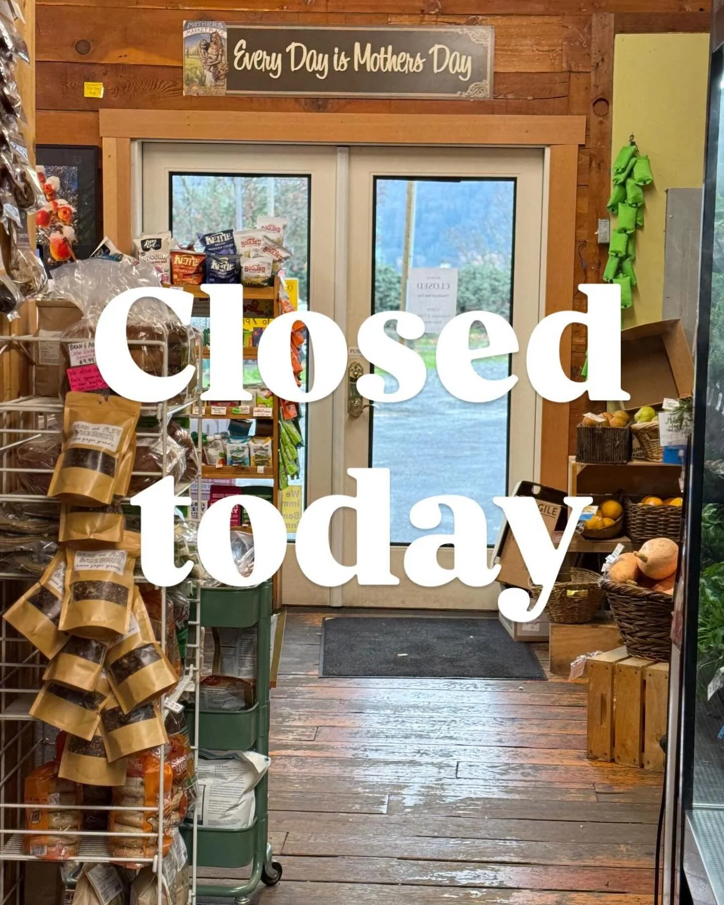 We are closed today to spend time with family and friends and have a true day off. Happy thanksgiving everyone!

Back open normal hours Friday - 8am-7pm daily.