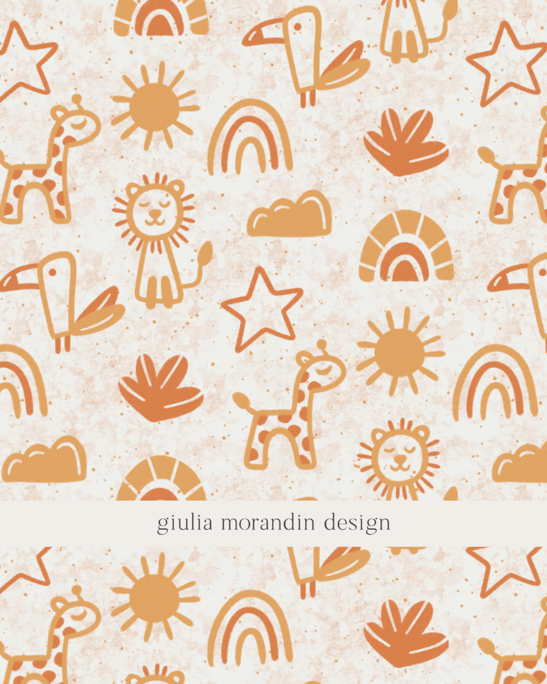 Jungle Animals Surface Pattern Design