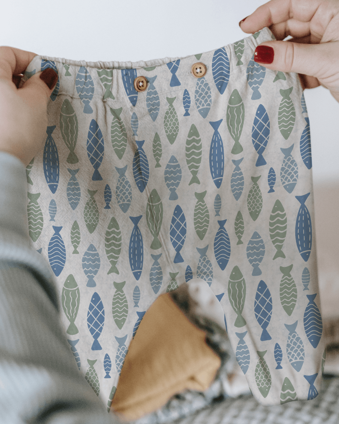 Fish Lemons Mediterranean Summer Surface Pattern Design