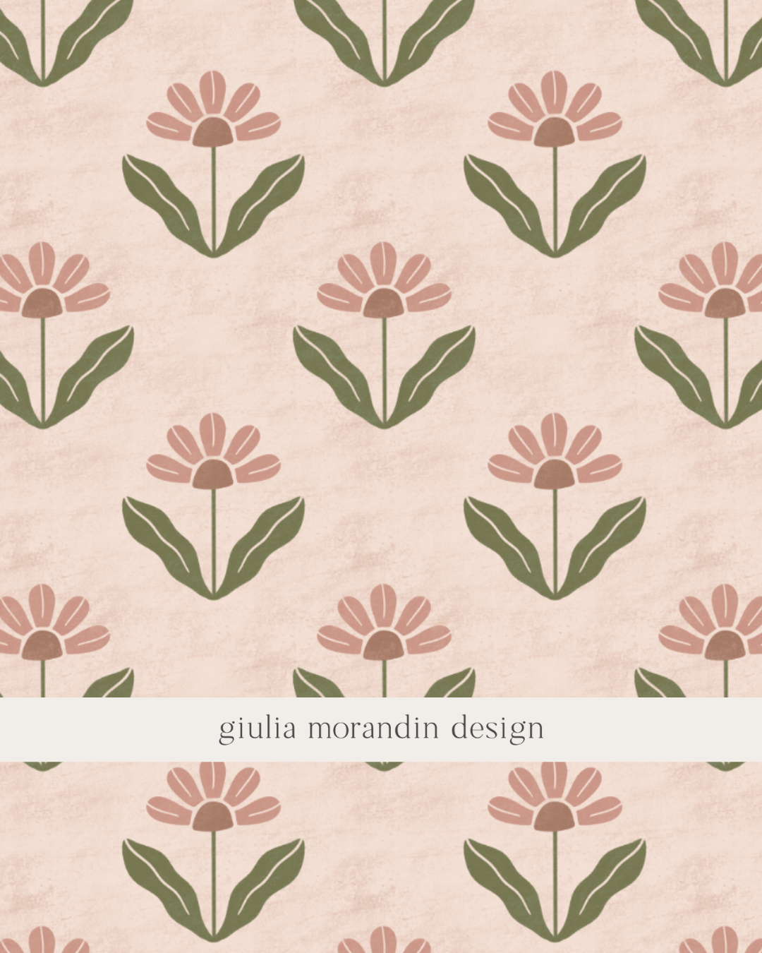 Block Print Florals Pattern Design