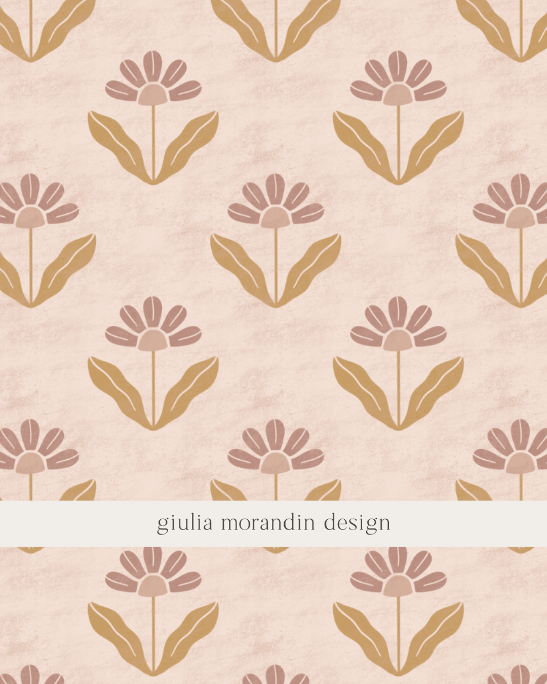 Block Print Floral Surface Pattern Design