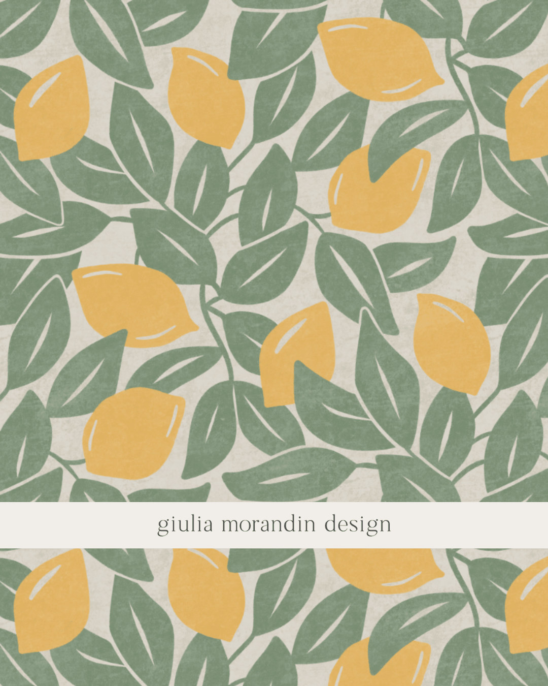 Lemons Mediterranean Summer Surface Pattern Design