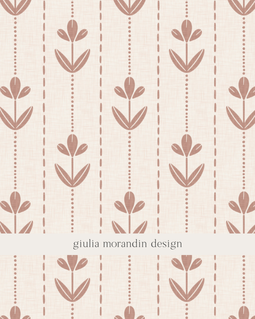 Vertical Florals Surface Pattern Design
