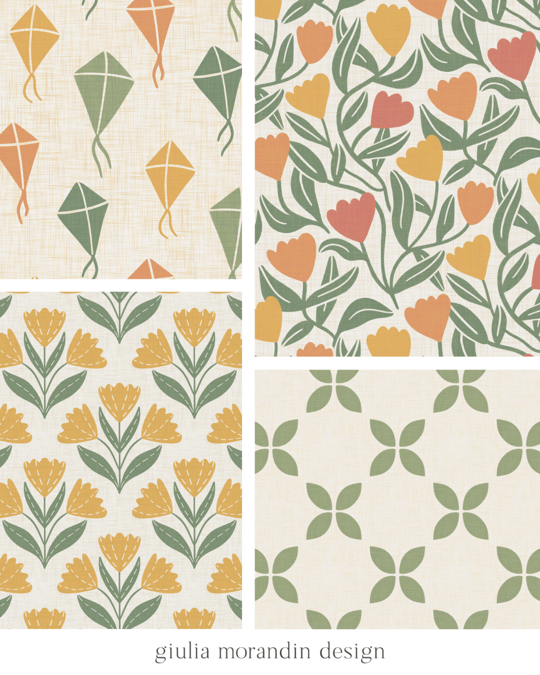 tulips floral pattern design