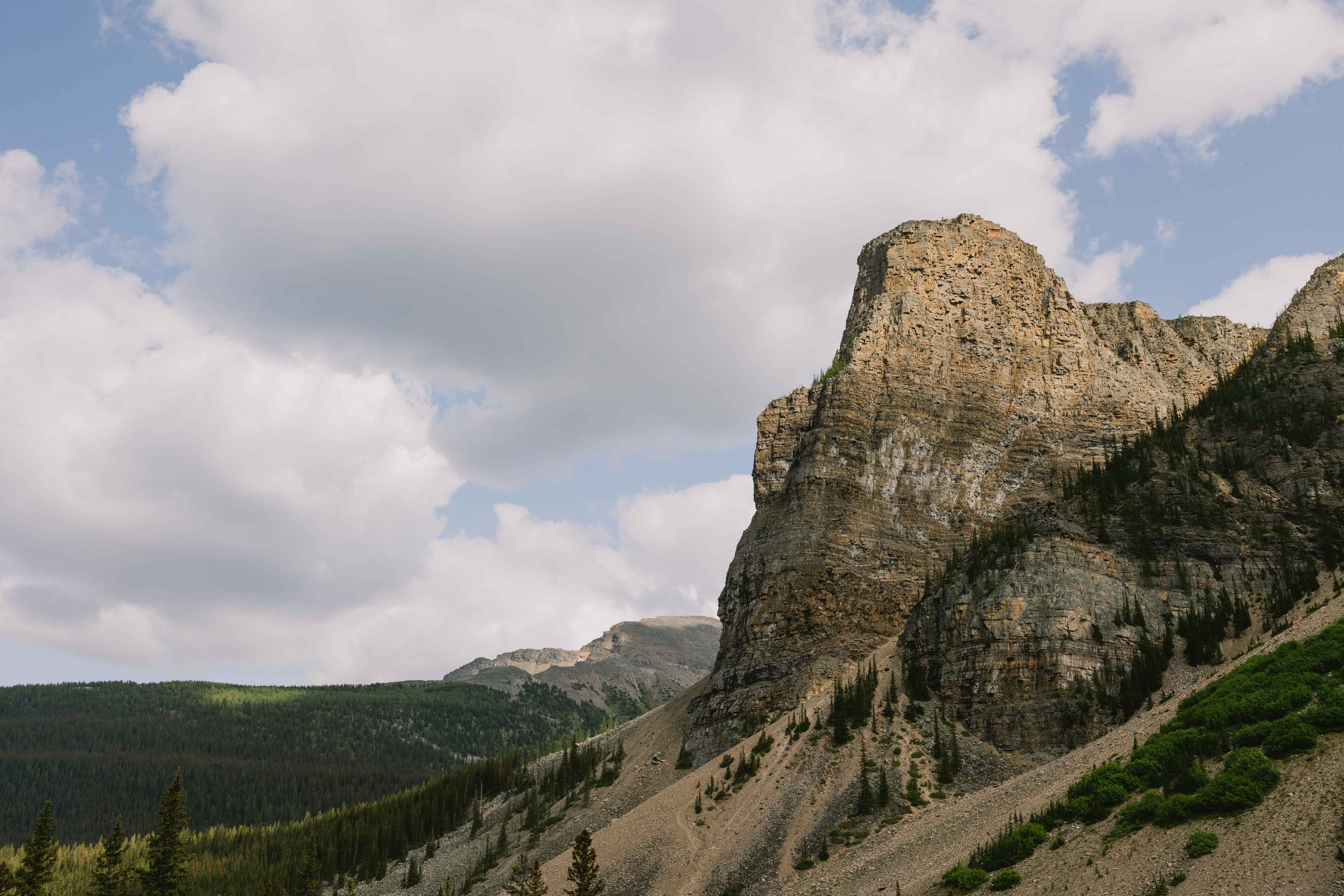 20240705, Banff National Park, Banff - The Tower of Mount Babel basks in the sun