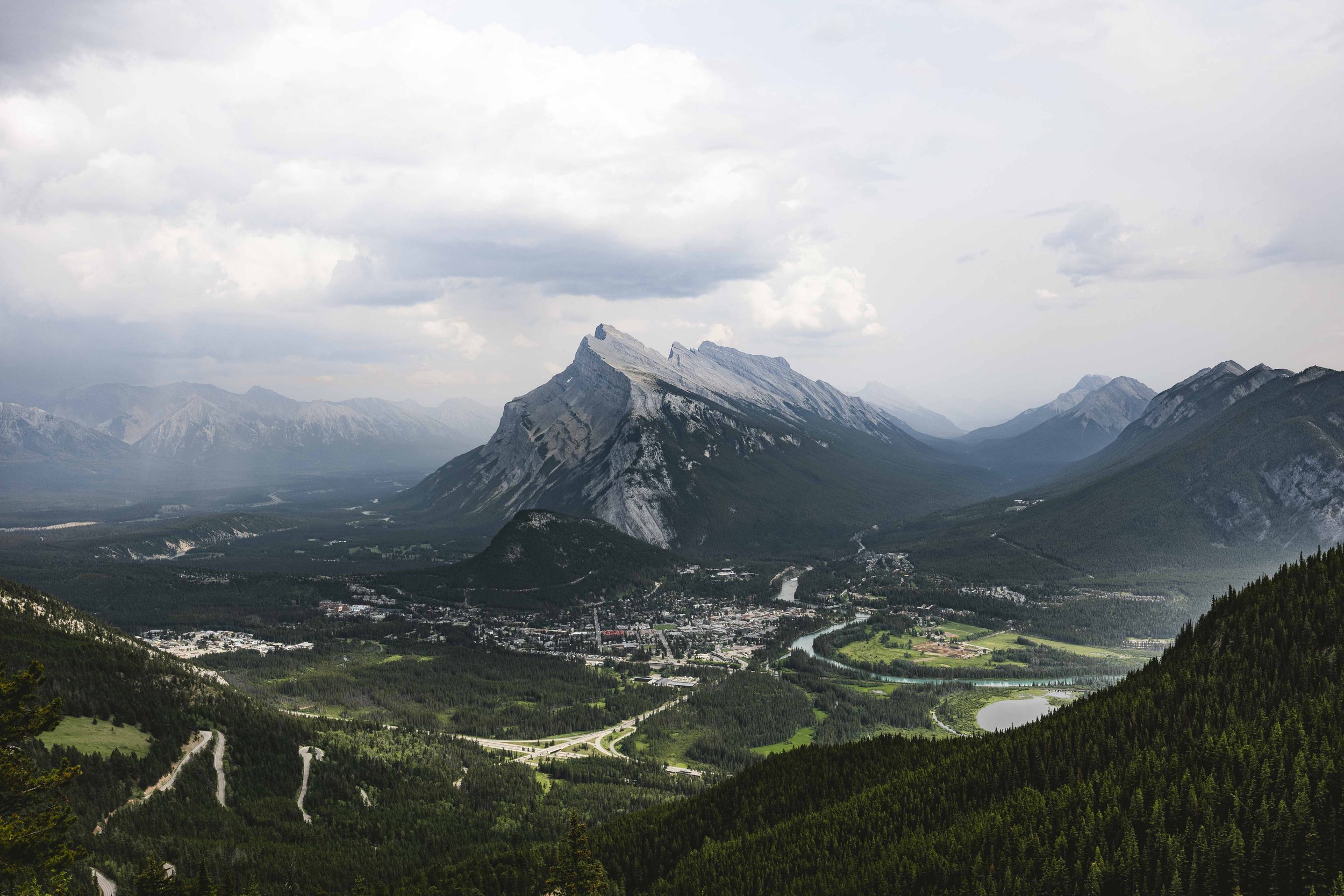 20230706, Mount Norquay, Banff - The Town of Banff from Mt. Norquay