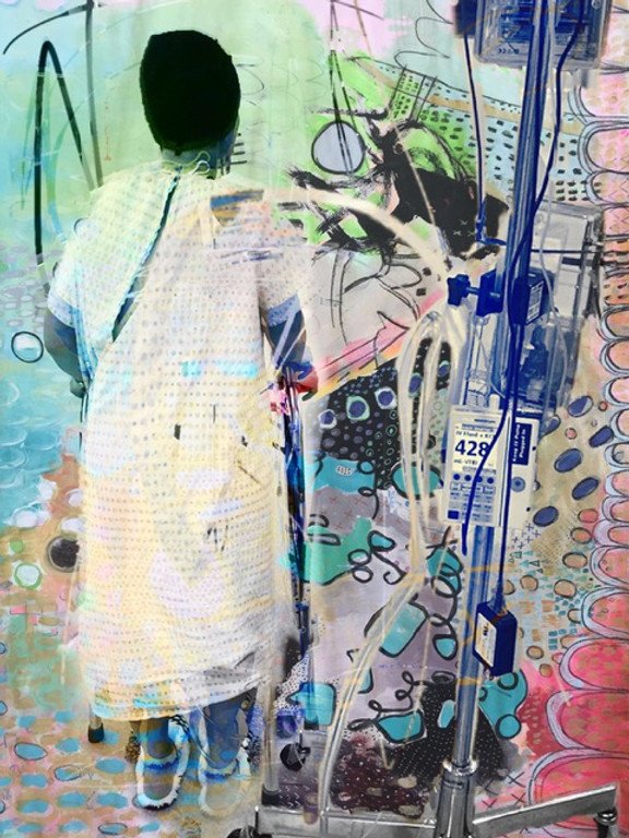 Chaos of Pain - digital inspiration for mixed media piece