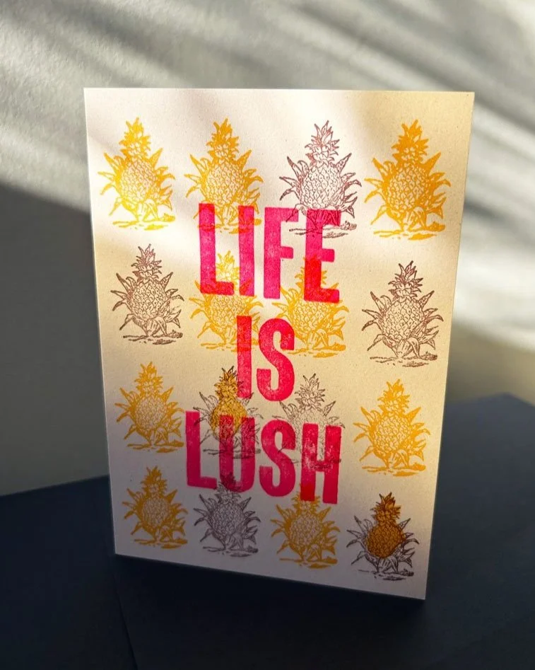 life is lush letterpress greeting card — Profane cards