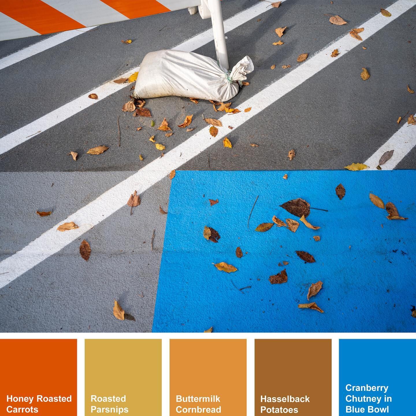 Sandbags and Stripes  Colour palette inspired by Thanksgiving Sides
˘
˘
˘
˘
˘
˘
#colourstudy #greylessinseattle #greyless  #america #seattle #pnwlife  #sidewalk #fall #fallcolors #thanksgiving #sandbag #stripes #sidewalk #roadworks #parkinglot #roast