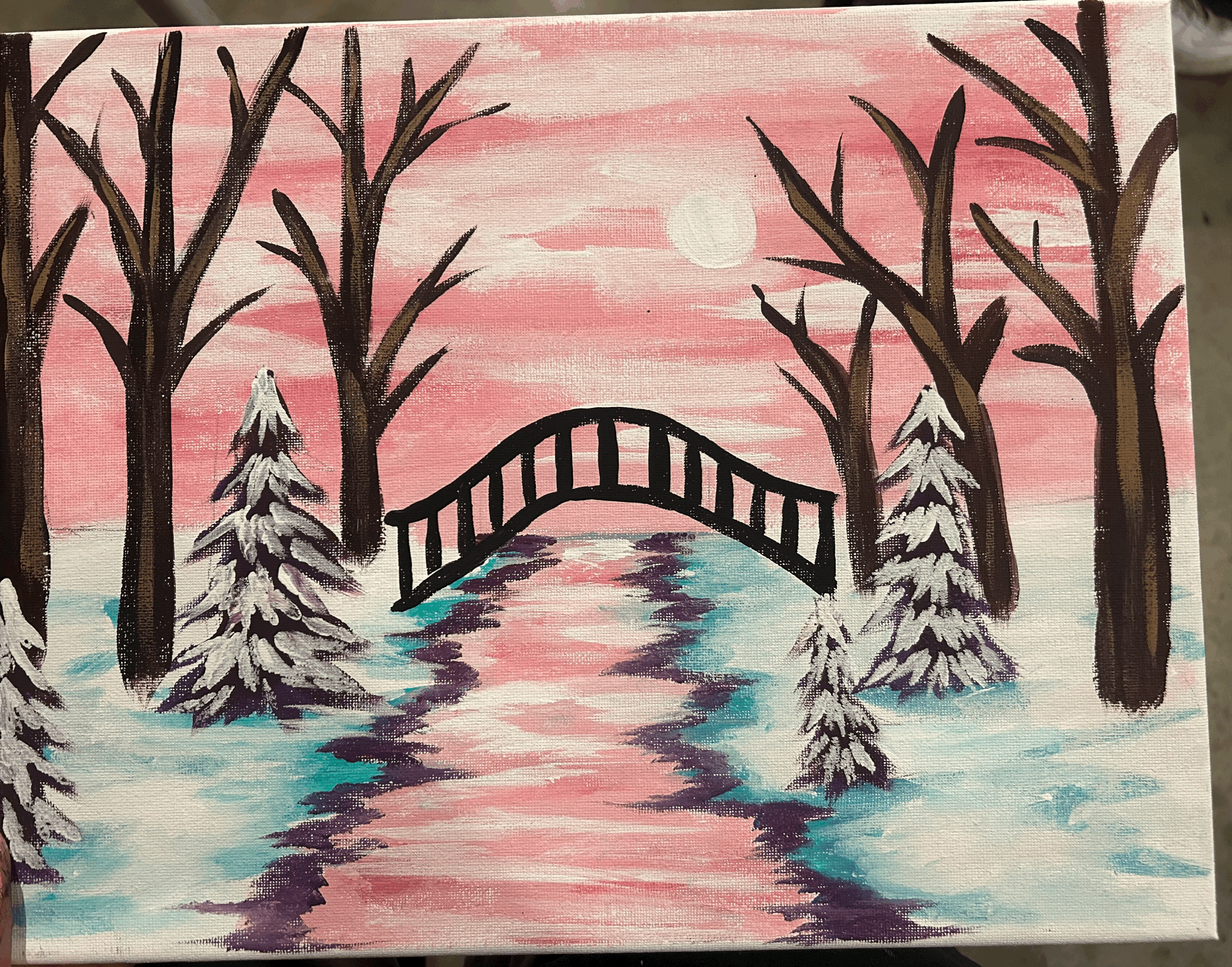 Winter Lake Canvas Paint Class - Jan 23