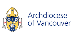 Logo of the Archdiocese of Vancouver featuring a shield and a bishop's mitre.