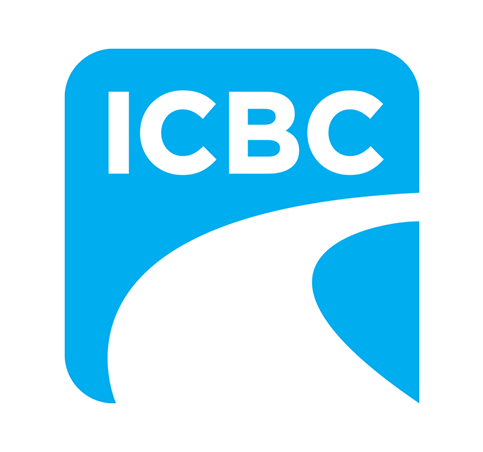 ICBC logo in blue and white with stylized speech bubble design.