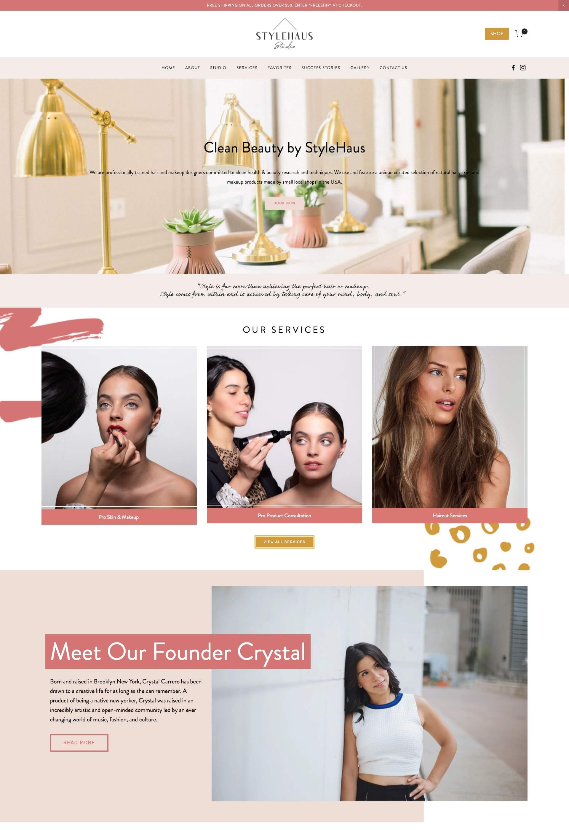 Squarespace Website For A Beauty and Hair Salon in NYC