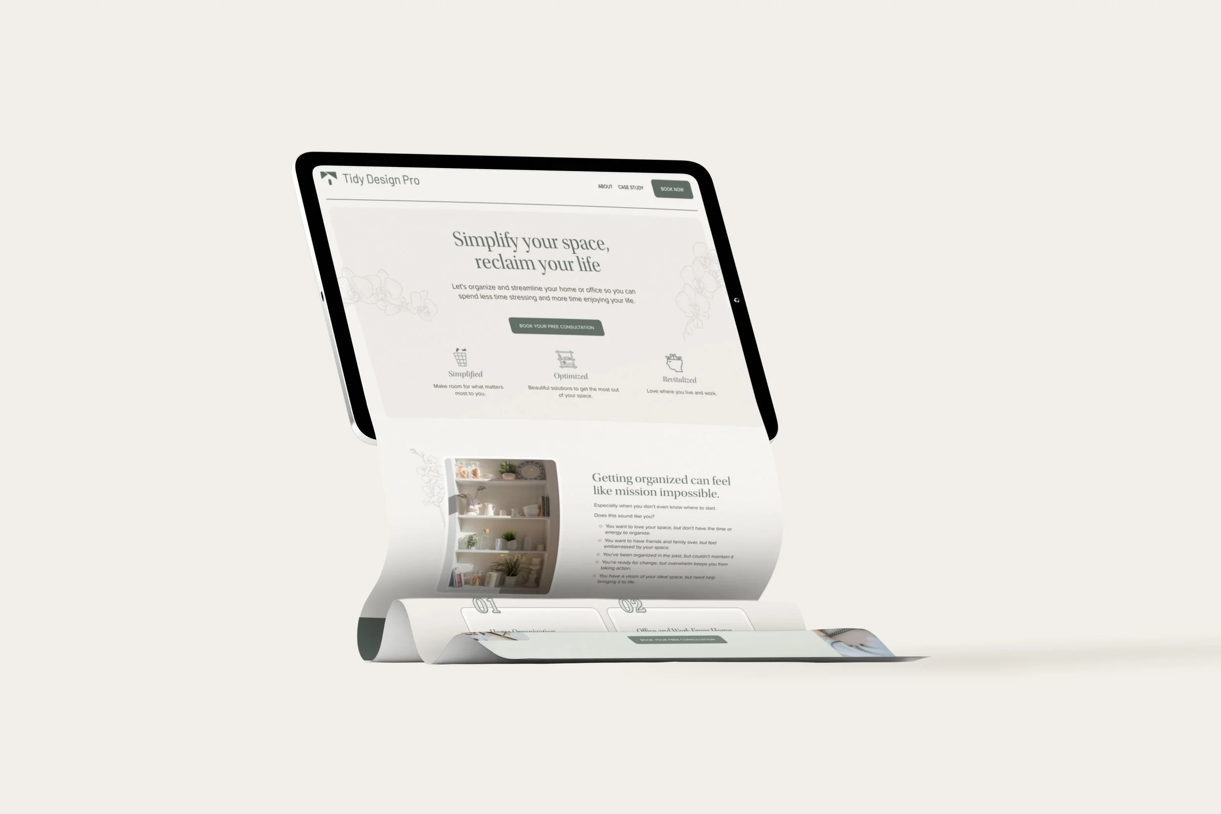 beige and sage color website