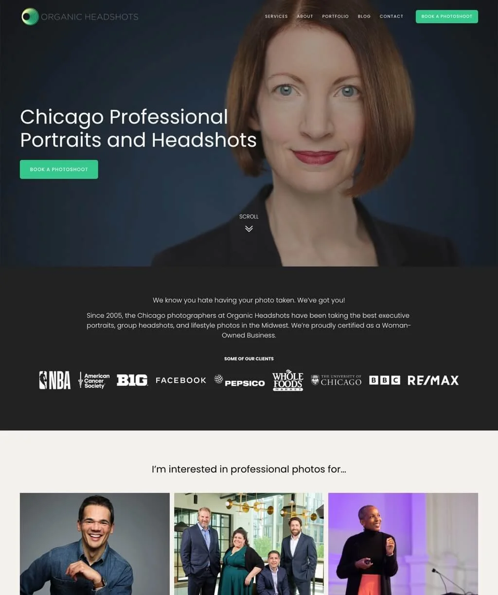 Organic Headshots Website