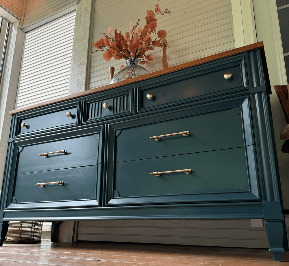 slim fit dress slacks Made To Order Deep teal vintage Stag Minstrel Tallboy chest of drawers –  Upcite