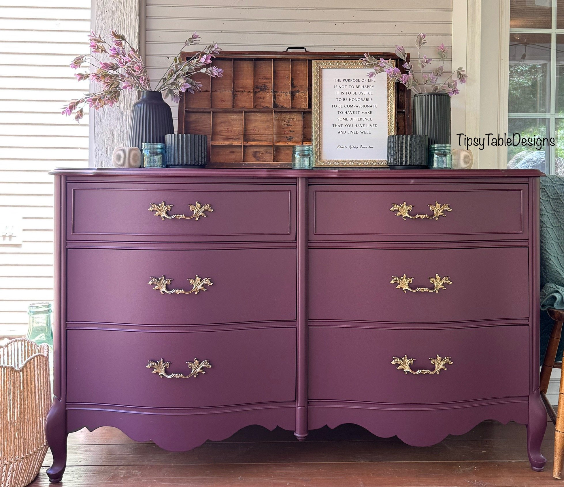 AVAILABLE: Elderberry French Provincial Dresser