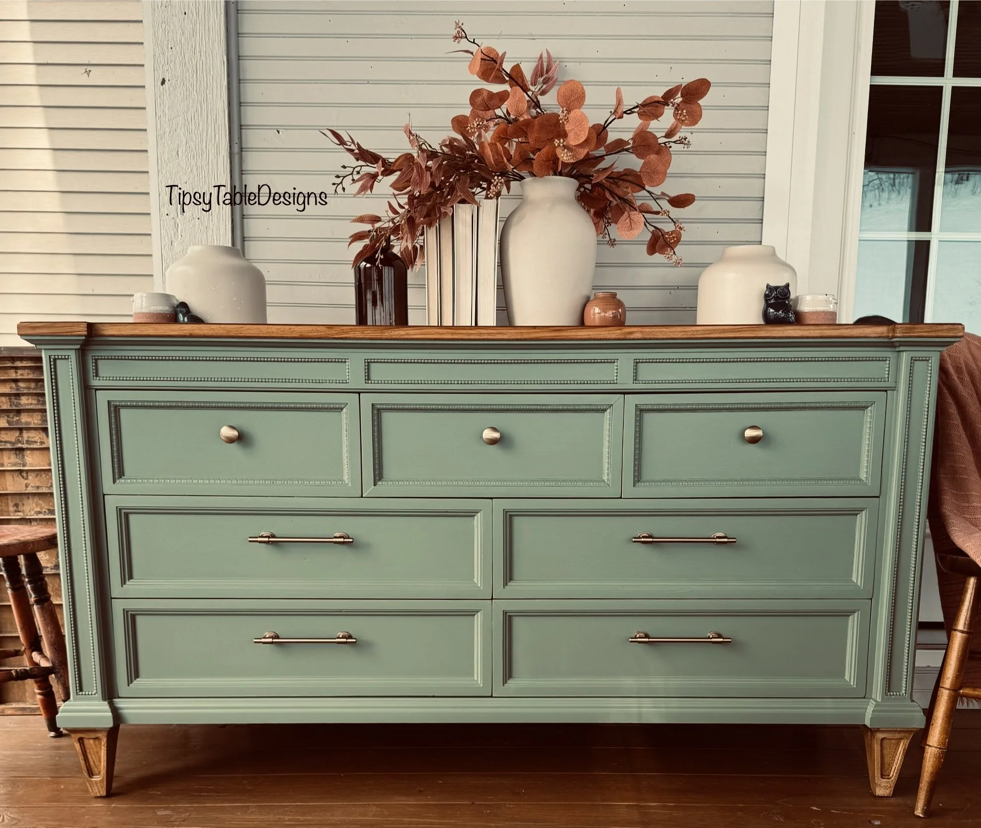Custom Green Thomasville Dresser