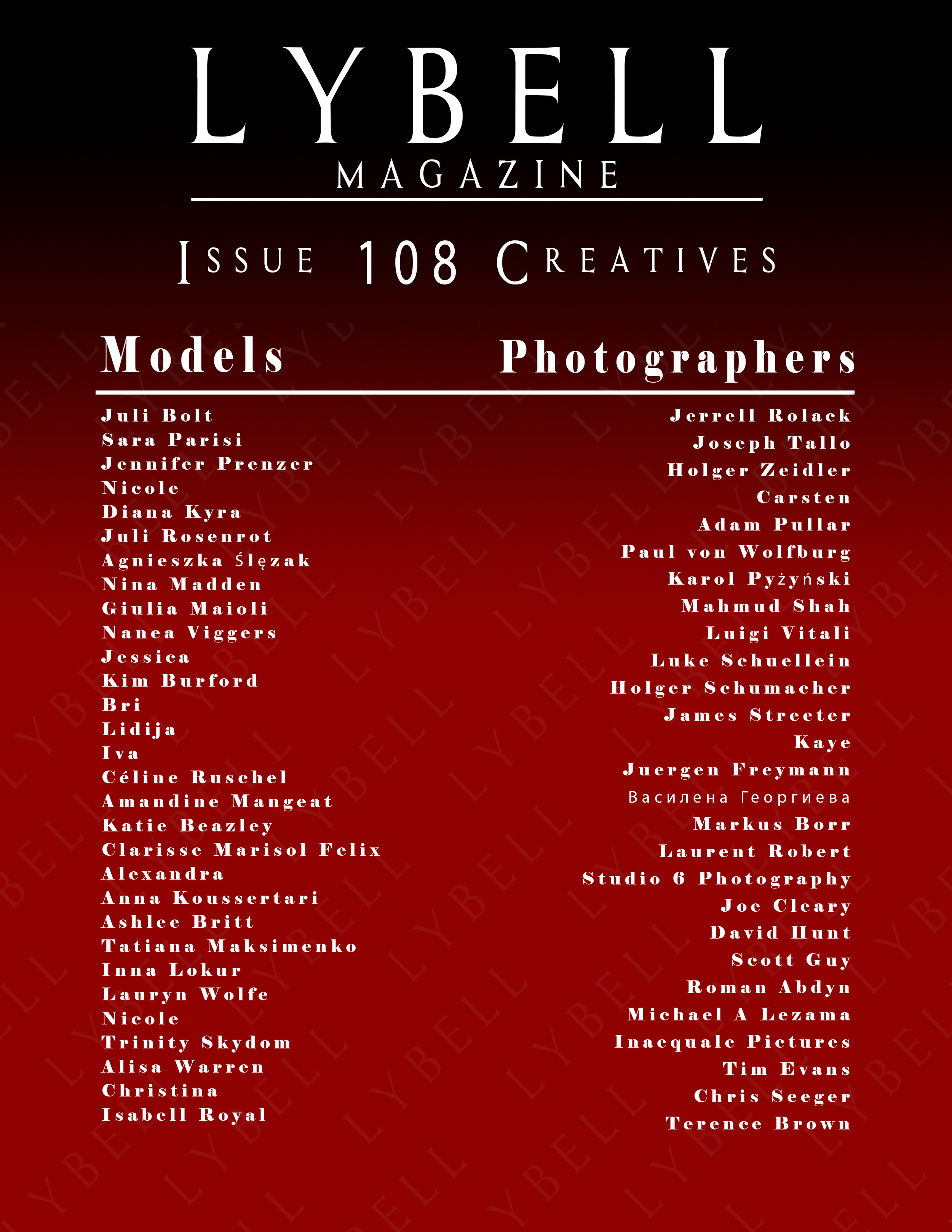 Issue 108 (Boudoir) — LYBELL Magazine