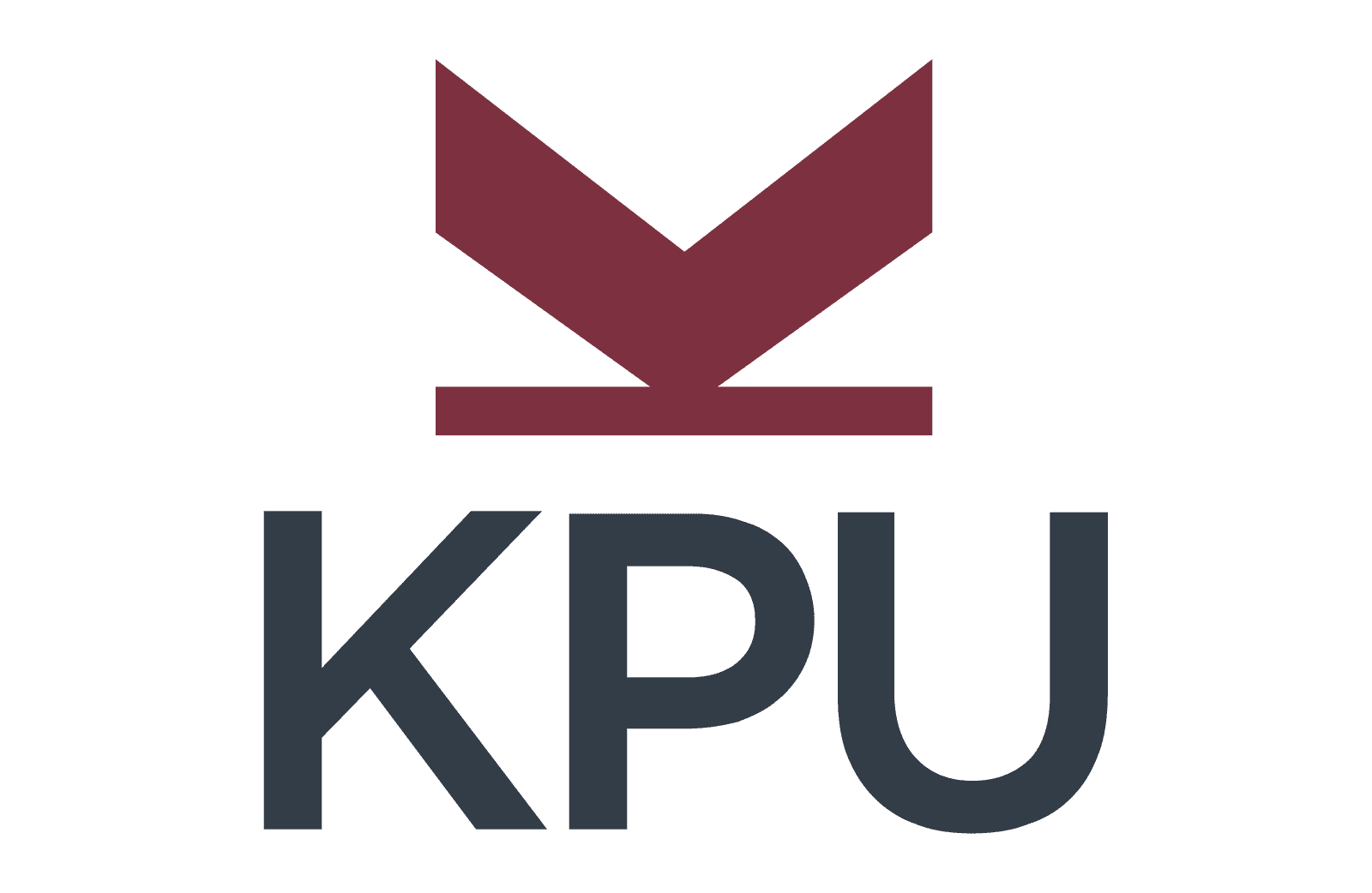 Logo with a maroon crown graphic above the letters 'KPU' in dark gray.