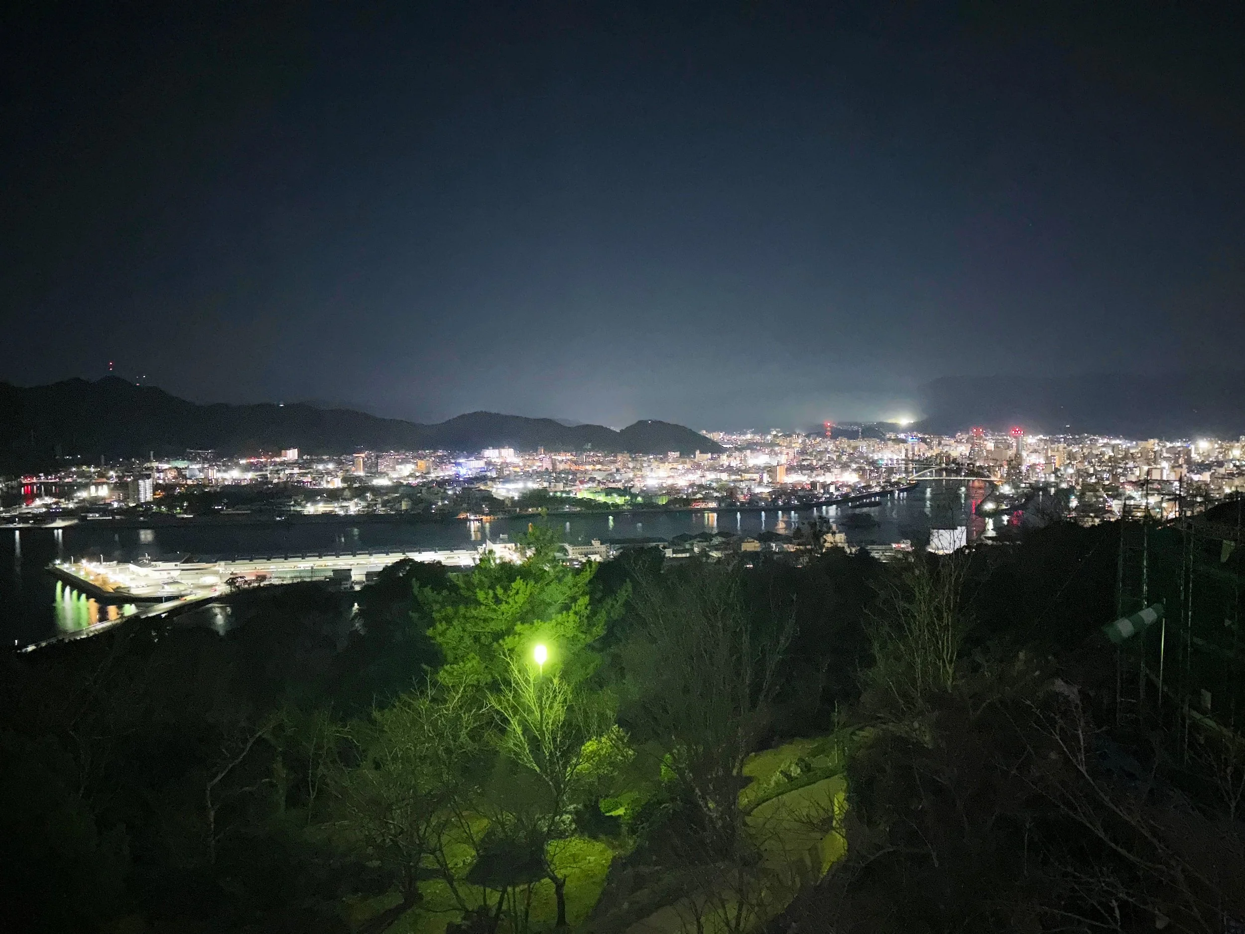 高知、四国、五台山展望テラス、夜景