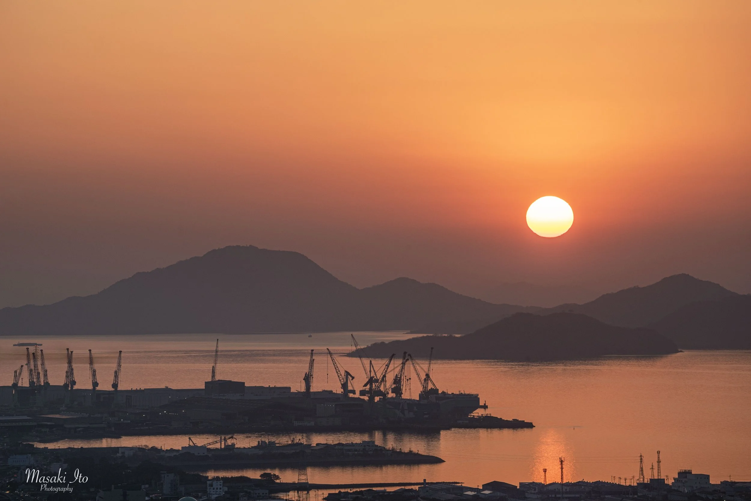 青ノ山山頂　香川　香川県　夕焼け　夕焼けの写真　夕日　夕日の写真　写真