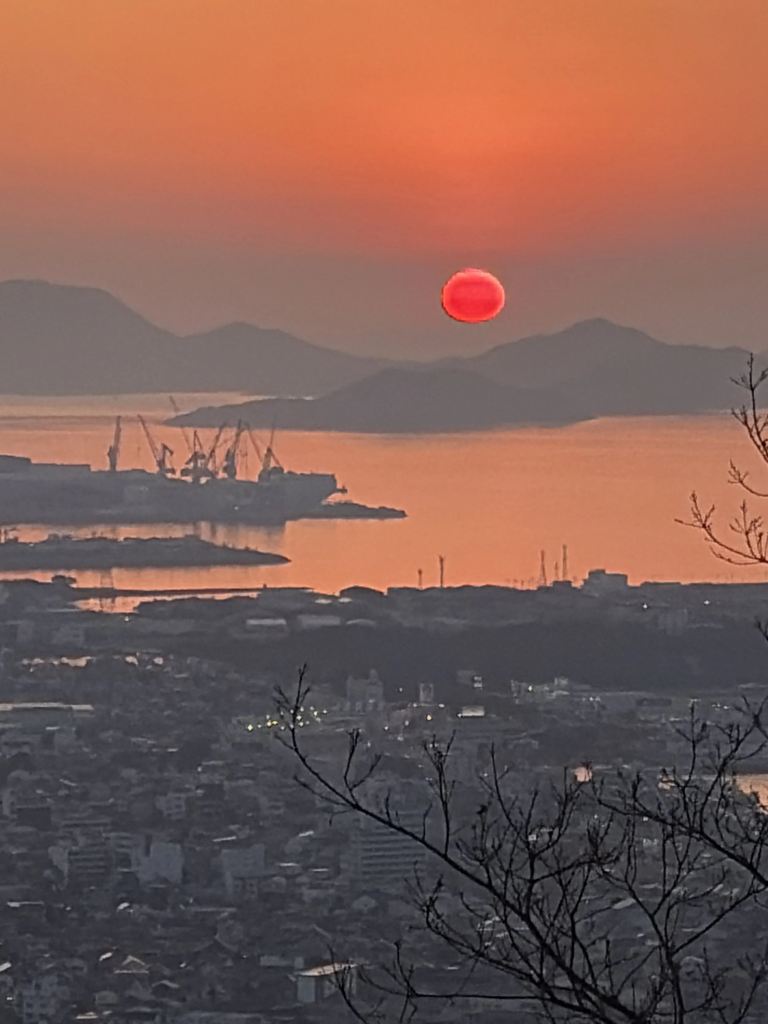 青ノ山山頂　香川　香川県　夕焼け　夕焼けの写真　夕日　夕日の写真　写真