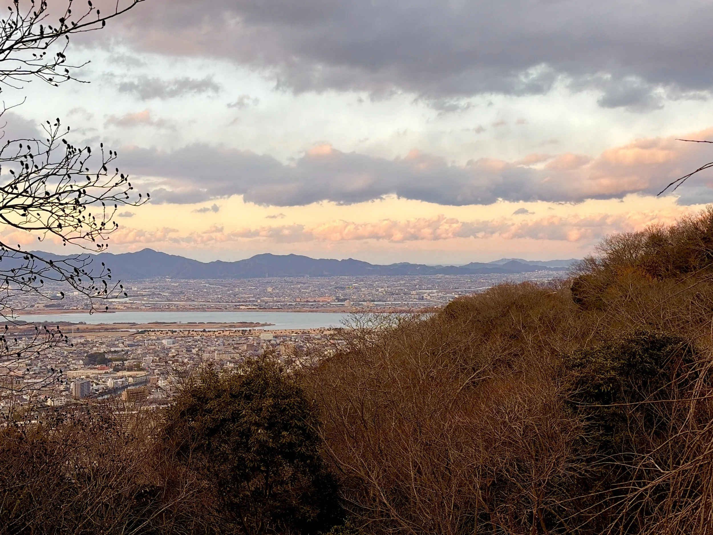 眉山、夕焼け、徳島