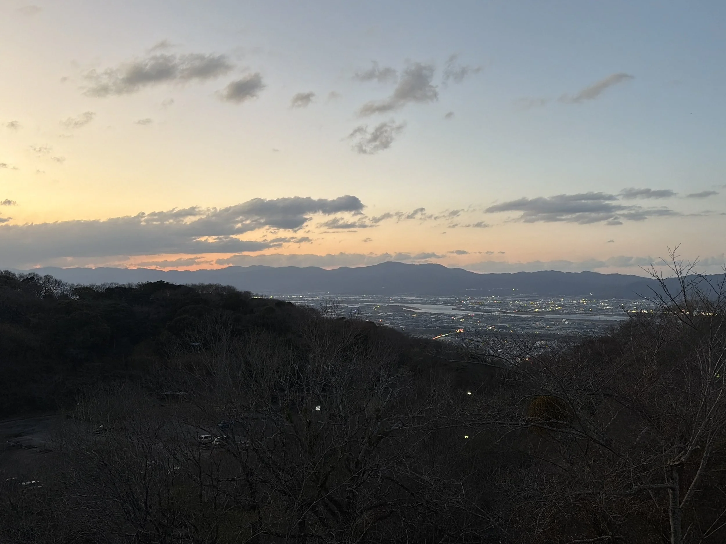 眉山、夕焼け、徳島
