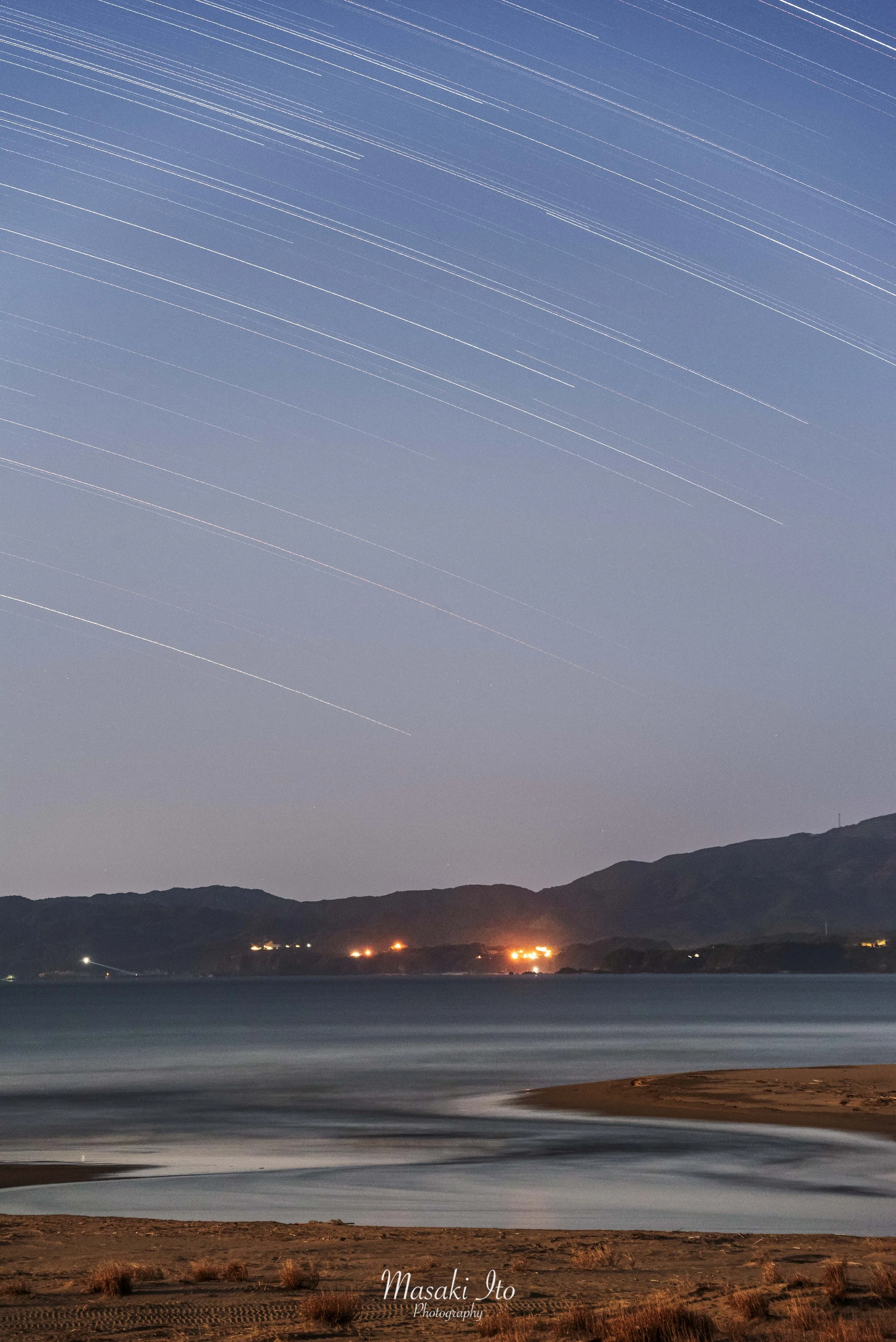 高知、四国、入野海岸、星の軌跡