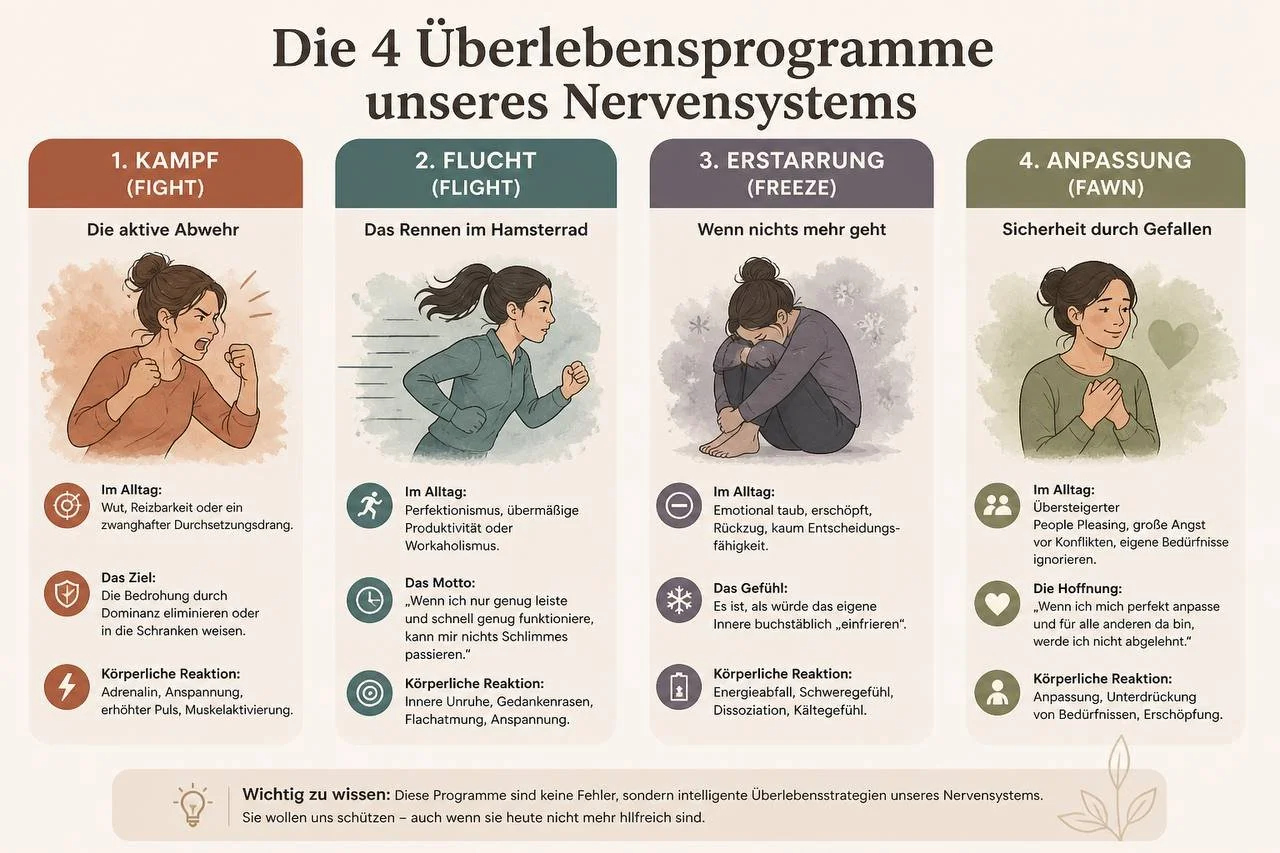 stressreaktion körper infographic deutsch