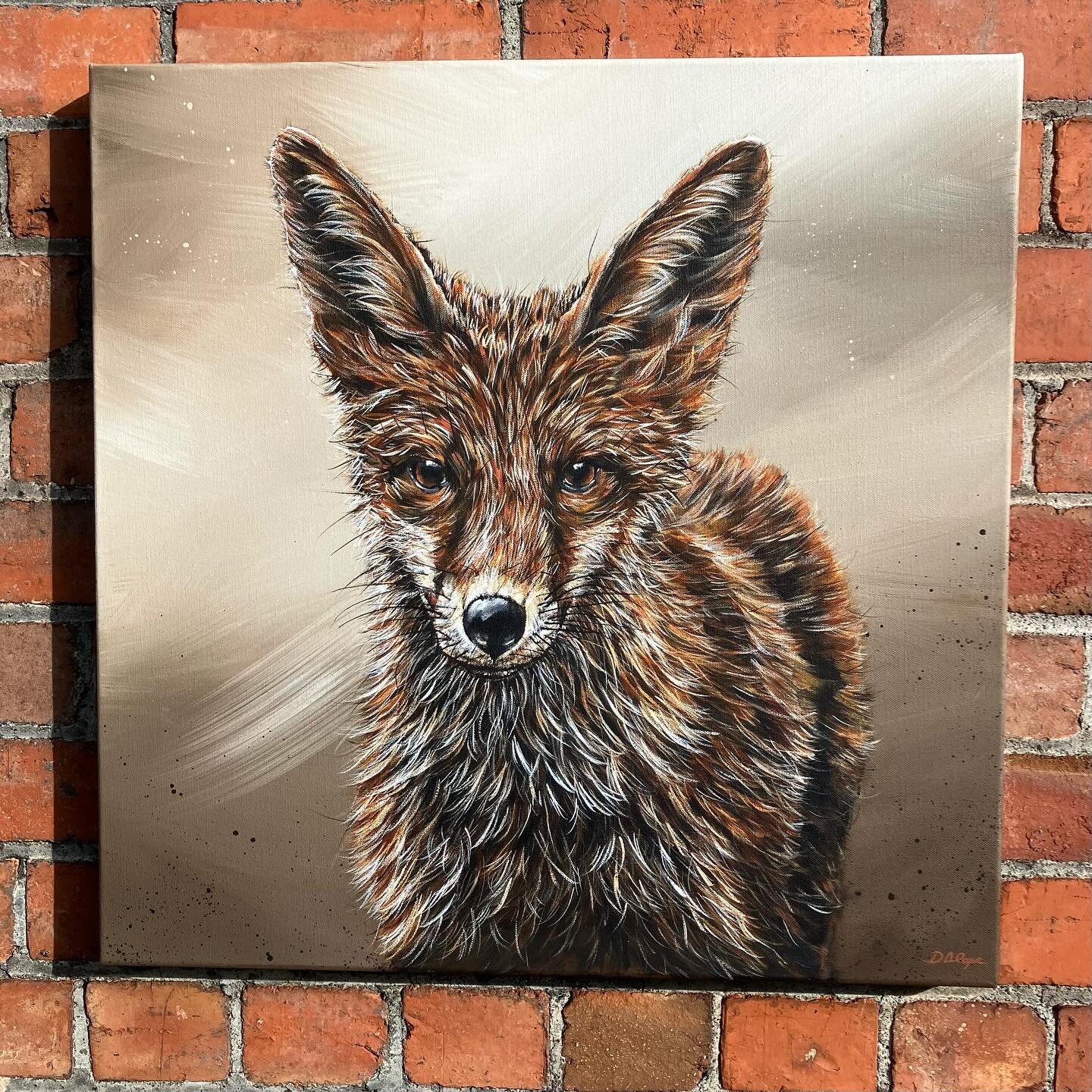 Here&rsquo;s a few shots of &lsquo;Flame&rsquo; - FOR SALE, DM me for more details. Really enjoyed painting this young fox and I hope it shows🎨