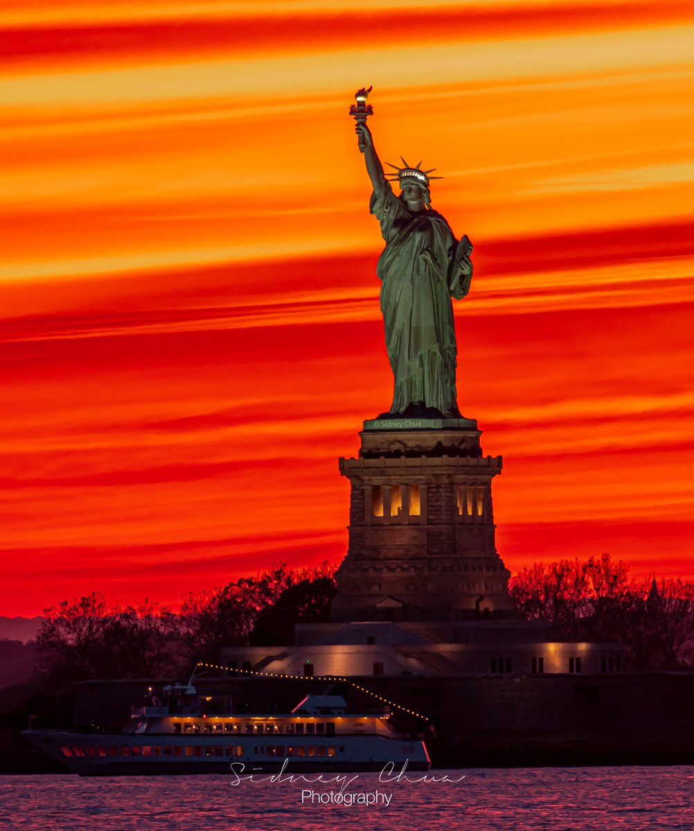 Girl on Fire / Statue of Liberty, NYC