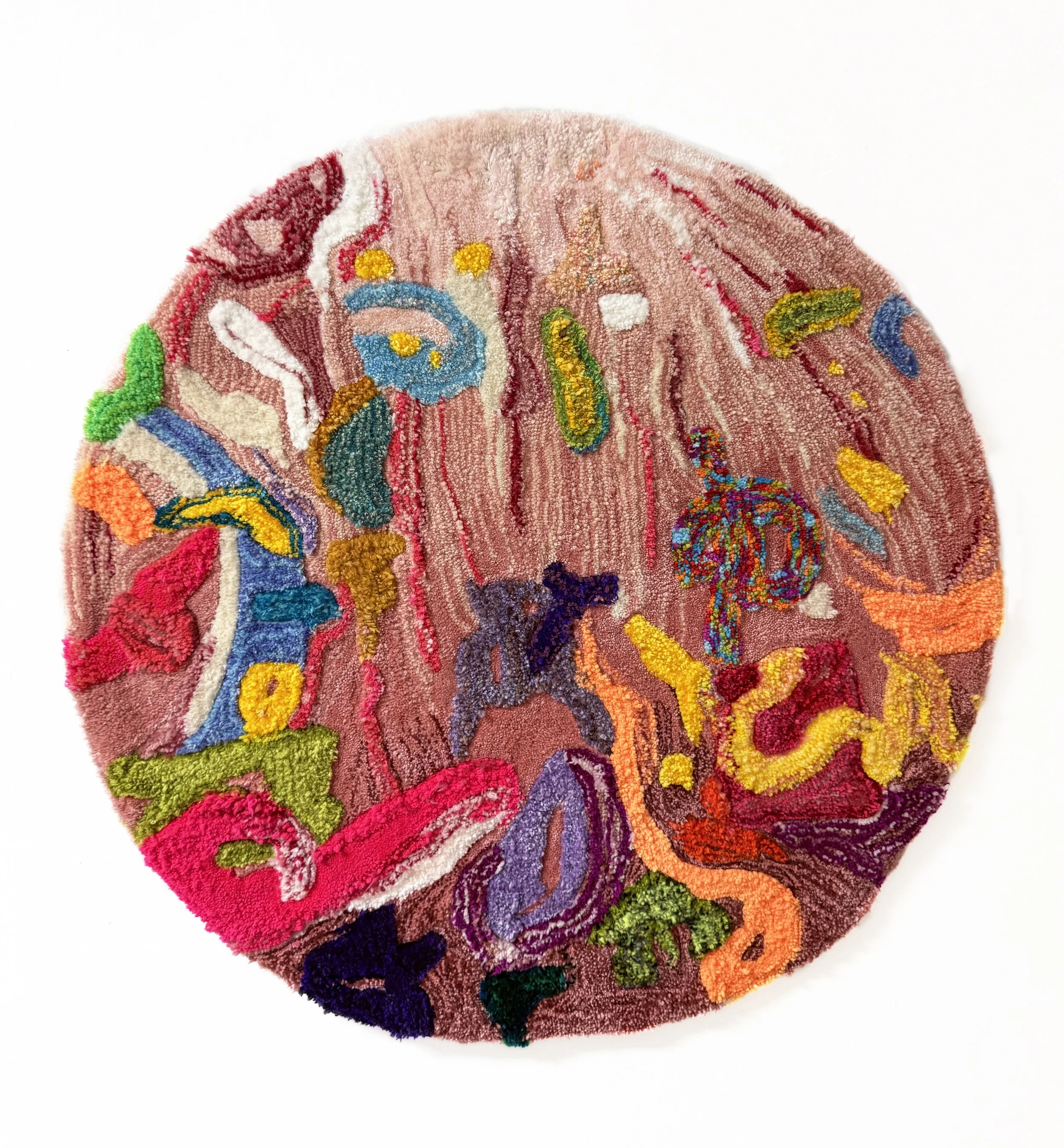 Energetic Heart 4, 36", acrylic yarn, hope and joy, 